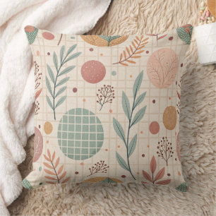 Coussin Moderne Bohème Botanique   Minimaliste et Géométri