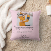 Coussin Moderne boho joyeux anniversaire ajouter nom date  (Couverture)