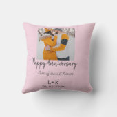 Coussin Moderne boho joyeux anniversaire ajouter nom date  (Verso)