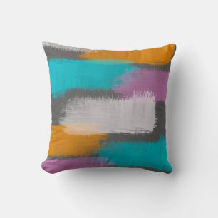 Coussin moderne chic abstrait coloré artistique