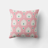 Coussin Moderne chic pastel rose motif ikat (Verso)