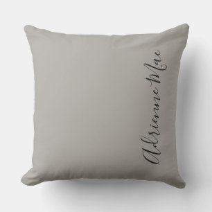 Coussin Moderne Chic Personnalisé Gris Solide 