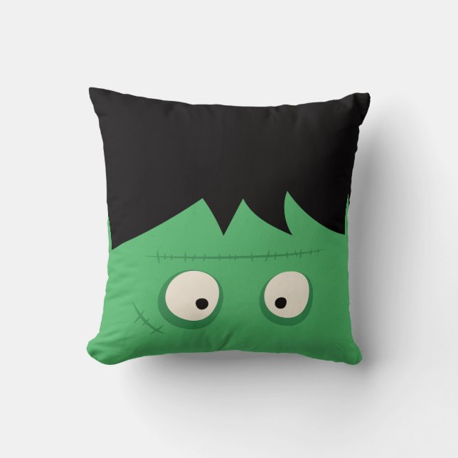 Coussin Moderne Cute Frankenstein Monster Halloween (Recto)
