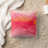 Coussin Moderne d'Amour - Art d'un Couple à l'Aqua (Couverture)