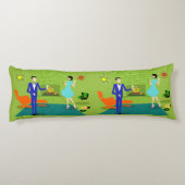 Coussin moderne de corps de couples de la moitié (Dos)