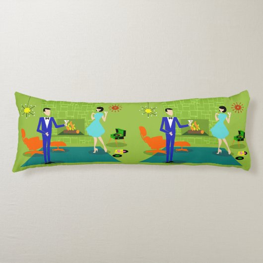 Coussin moderne de corps de couples de la moitié (Devant)