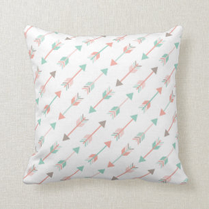Coussin moderne de flèches dans la menthe et le