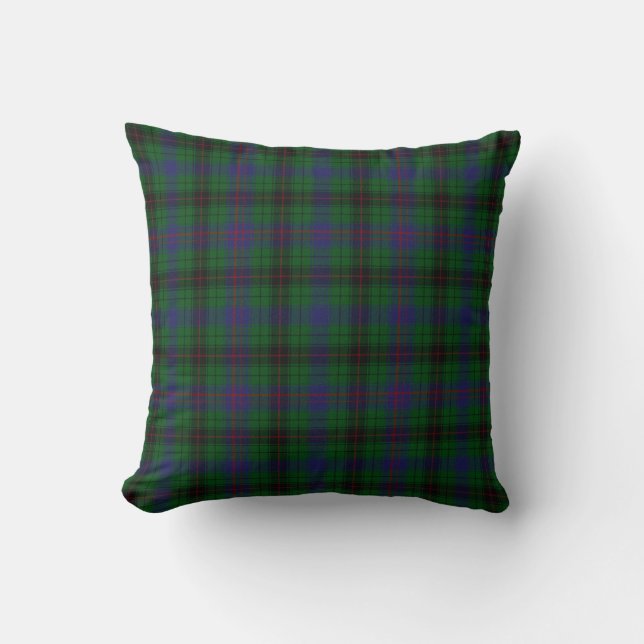 Coussin moderne de plaid de tartan de Davidson (Recto)