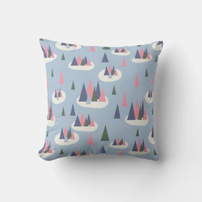 Coussin Moderne du milieu de l'hiver (Recto)
