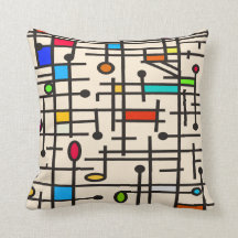 Coussin moderne du milieu du siècle inspiré #721