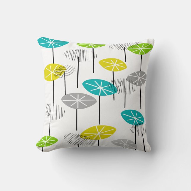 Coussin moderne du milieu du siècle inspiré #740 (Recto)