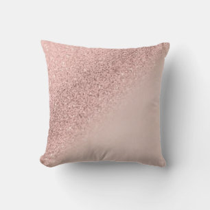 Coussin Moderne Élégant Chic Féminin Pailleté Bokeh Ombre