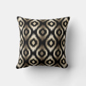 Coussin Moderne élégant chic motif Ikat diamant feuille d' (Verso)