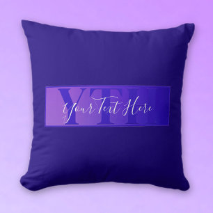 Coussin Moderne Élégante Écriture Nom & Monogramme Ombre V