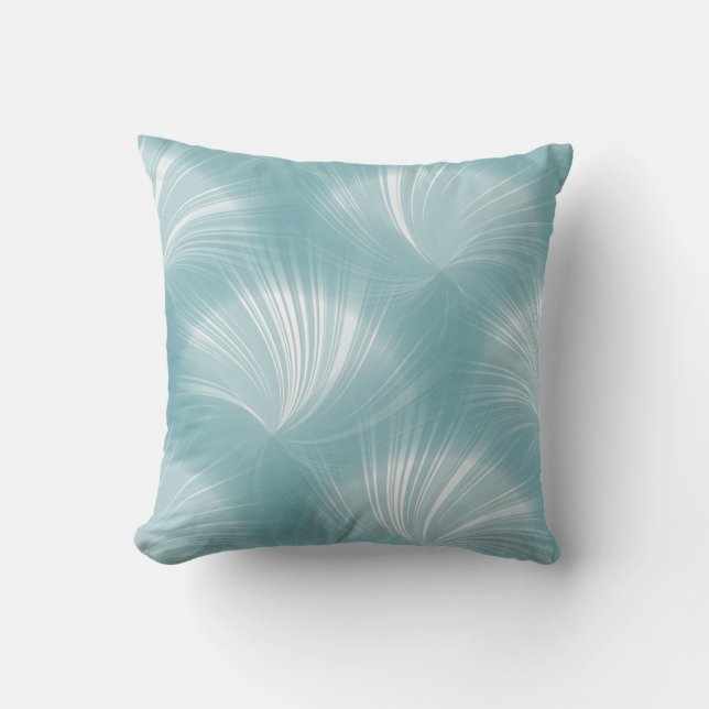 Coussin Moderne et élégant Cyan Blue Motif élégant (Recto)