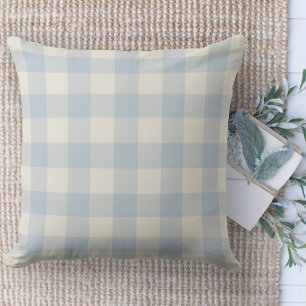 Coussin Moderne ferme Poudre Bleu Buffalo Plaid