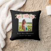 Coussin Moderne, Fleur Rose florale remise de diplôme prom (Couverture)