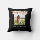 Coussin Moderne, Fleur Rose florale remise de diplôme prom (Verso)