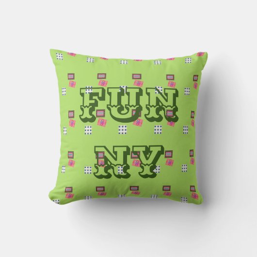 COUSSIN MODERNE FUNNY ENFANT -LIGHT GREEN THROW PILLOW (Recto)