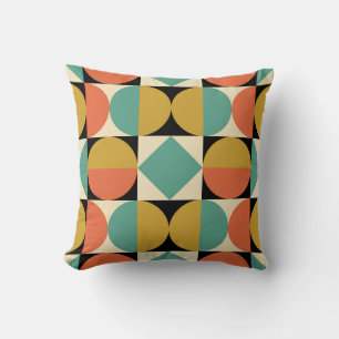 Coussin Moderne Géométrique Abstrait du Milieu du Siècle