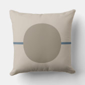 Coussin moderne géométrique bleu et ivoire (Verso)