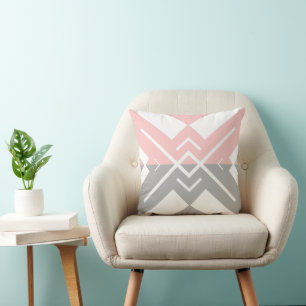 Coussin Moderne géométrique tendance bloc de couleur minim