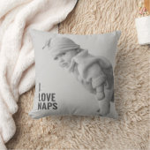 Coussin Moderne J'aime Les Siestes | Photo De Bébé (Couverture)