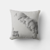 Coussin Moderne J'aime Les Siestes | Photo De Bébé (Recto)