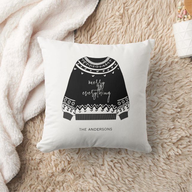 Coussin Moderne Joyeux Tout Jeu de Noël (Couverture)