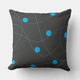 Coussin Moderne, ludique, amusant, mignon boules bleues mo