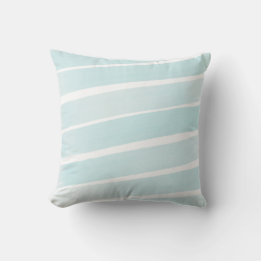 Coussin Moderne Lumière Turquoise Aqua Blue Stripes Coussi