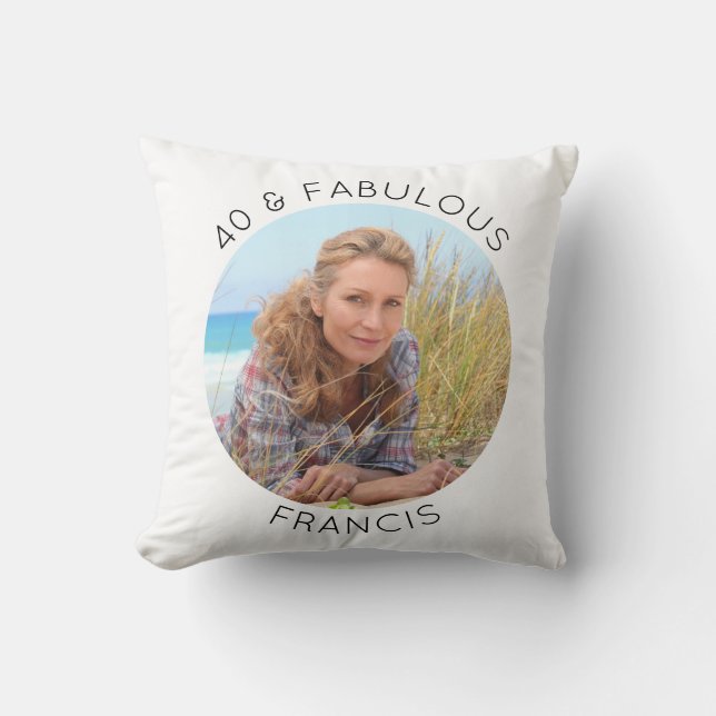 Coussin Moderne minimaliste 40 & Fabulous Photo (Recto)