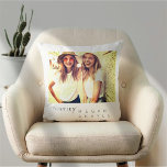Coussin Moderne minimaliste Best Friends BFF Photo<br><div class="desc">Design is composed of fun and playful typographiy with sans serif and serif font. Add a custom photo.</div>