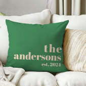 Coussin Moderne minimaliste rétro vert