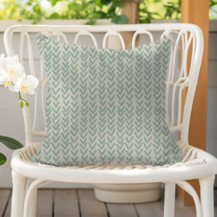 Coussin Moderne motif bohème V Seafoam vert beige