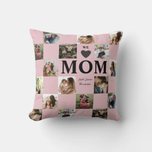 Coussin Moderne Multi Photo Rose & Purple Maman Jeter Orei