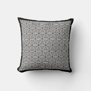 coussin moderne noir et blanc