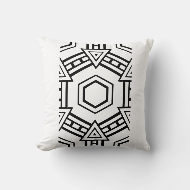 coussin moderne noir et blanc (Recto)