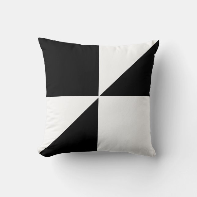 Coussin Moderne noir et blanc (Recto)