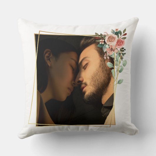 Coussin Moderne Notre Premier Noël En Tant Que M. et Mme F (Verso)