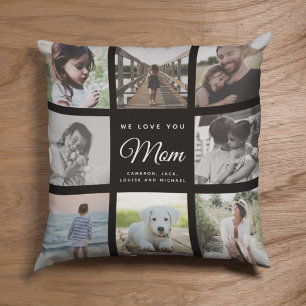 Coussin Moderne NOUS VOUS AIMONS Maman Fête des Mères Coll