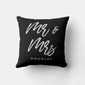 Coussin Moderne personnalisé Monsieur et Madame (Verso)