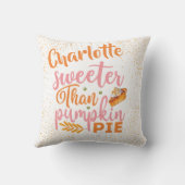 Coussin Moderne plus doux que Citrouille tarte automne Tha (Verso)