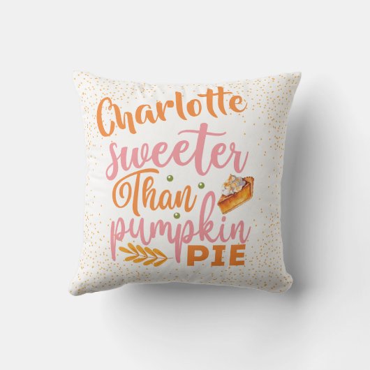 Coussin Moderne plus doux que Citrouille tarte automne Tha (Verso)