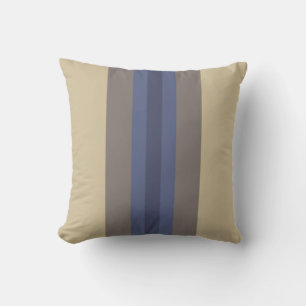 Coussin Moderne Rayé Bleu Beige