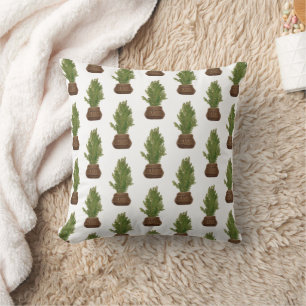 Coussin Moderne Russe Aquarelle Noël Arbre de Noël