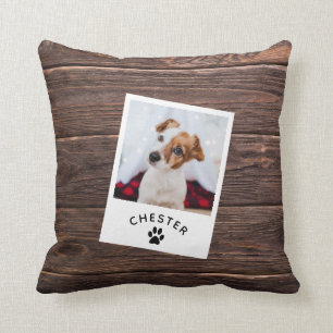 Coussin Moderne Rustique Bois foncé Animal de compagnie Ph