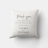 Coussin Moderne Simple minimaliste chic Mariage Merci (Verso)