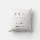 Coussin Moderne Simple minimaliste chic Mariage Merci (Recto)
