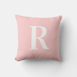 Coussin Moderne simple Monogramme rose